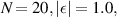 $N = 20, |{\epsilon}| = 1.0,$