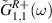 $\tilde{G}^{{R +}}_{1,1}(\omega)$
