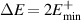 $\Delta E = 2E_\mathrm{min}^+$