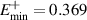 $E_\mathrm{min}^+ = 0.369$