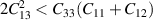 $2 C_{13}^2 \lt C_{33}(C_{11}+C_{12})$