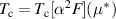 $T_\mathrm{c} = T_\mathrm{c}[\alpha^2F](\mu^*)$