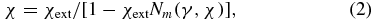 Equation (2)