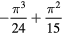 $-\frac{{{\pi}^{3}}}{24}+\frac{{{\pi}^{2}}}{15}$
