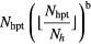 ${{N}_{\text{hpt}}}~{{\left(\lfloor \frac{{{N}_{\text{hpt}}}}{{{N}_{h}}}\rfloor \right)}^{\text{b}}}$