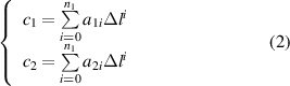 Equation (2)