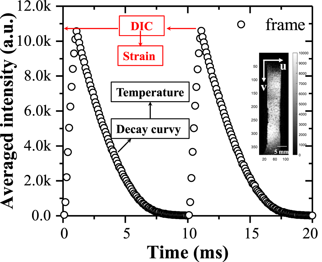 Simultaneous measurement of two-dimensional temperature and strain ...