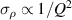 $\sigma_\rho \propto 1/Q^2$