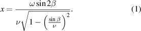 Equation (1)
