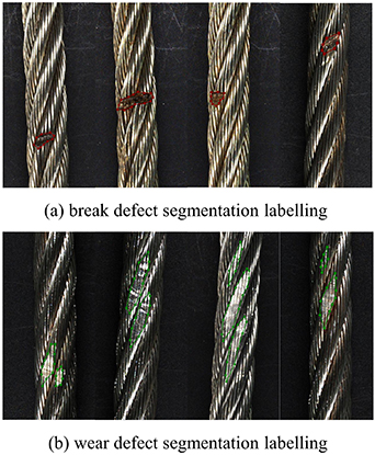 Detection and segmentation of wire rope surface deficiency based on ...