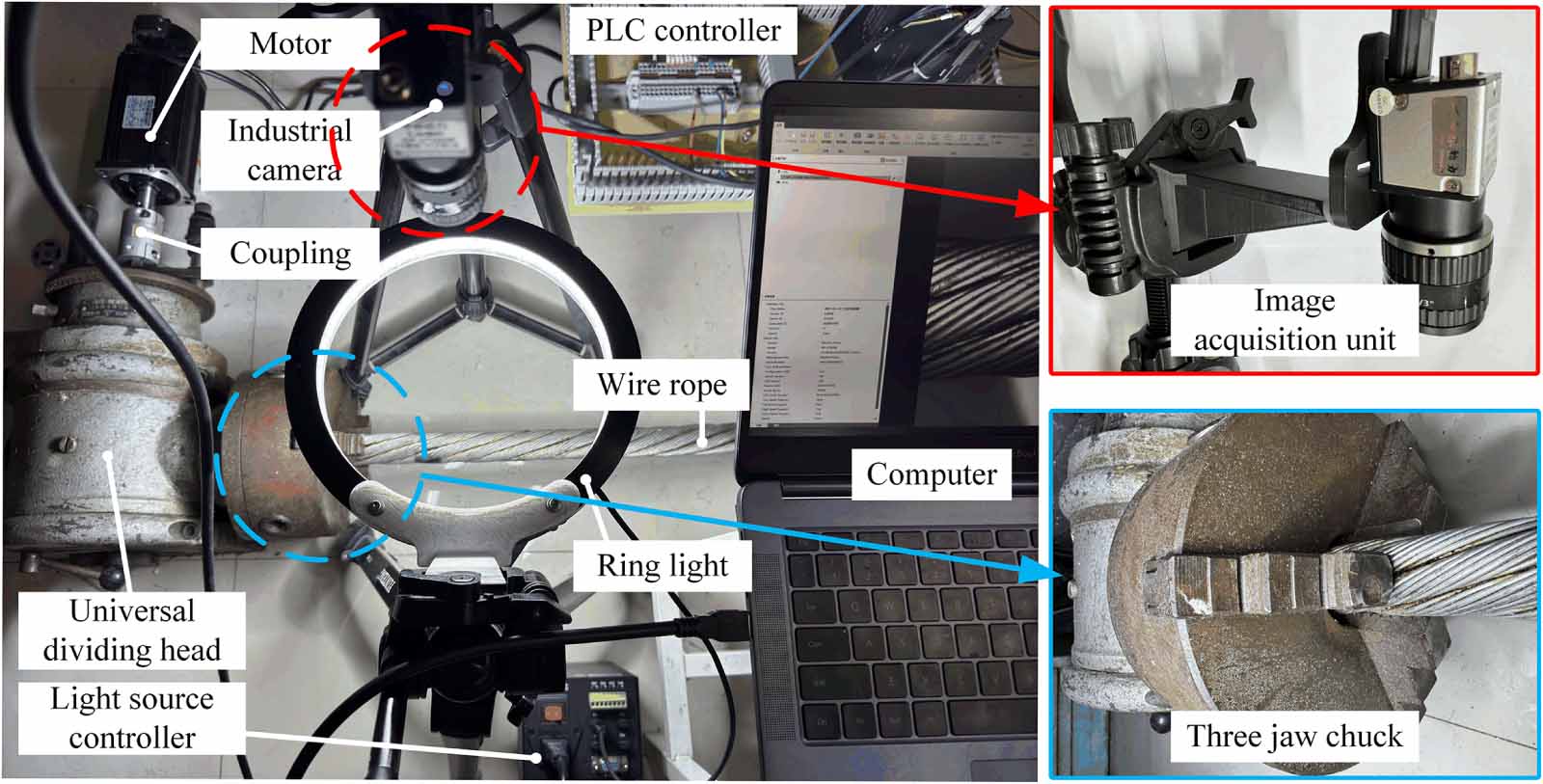 Wire Rope Rotation Test Wire rope self-rotation measurement method based on sliding column ...