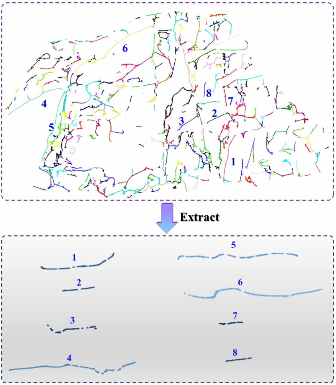 A geometric-driven framework for trace line identification and ...