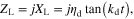 ${{Z}_{{\rm L}}}=j{{X}_{{\rm L}}}=j{{\eta }_{{\rm d}}}{\rm tan} \left( {{k}_{{\rm d}}}t \right),$