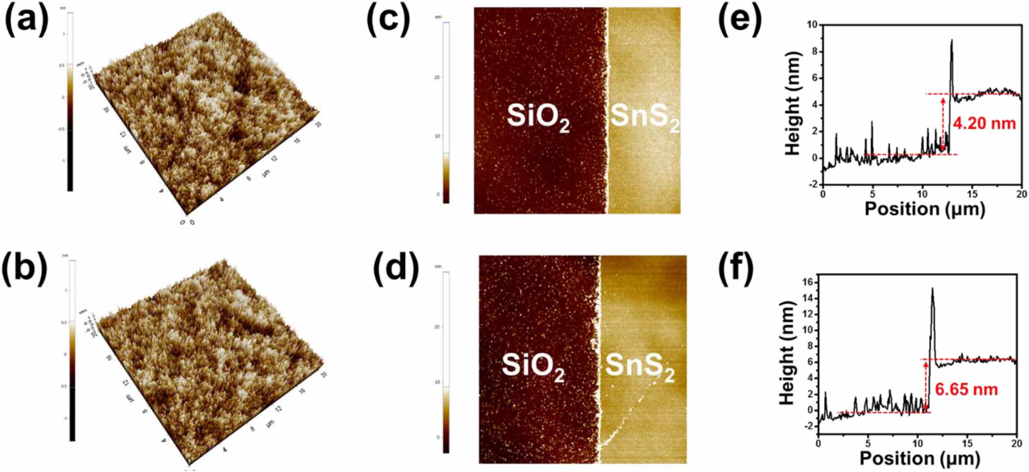 Investigation of the growth of few-layer SnS2 thin films via atomic ...
