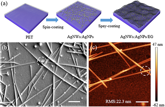 Hybrid nanostructured plasmonic electrodes for flexible organic light ...