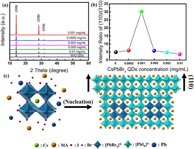 CsPbBr3 quantum dots assisted crystallization of solution-processed ...