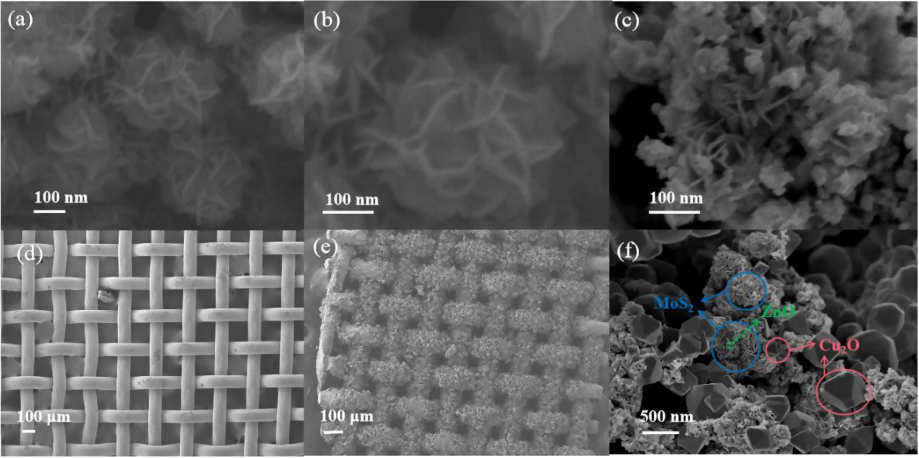Enhanced photocatalytic performance of Cu2O/MoS2/ZnO composites on Cu ...