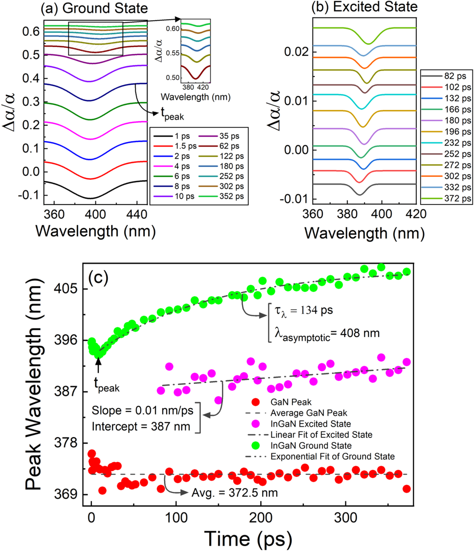 Real-time observation of delayed excited-state dynamics in InGaN/GaN ...