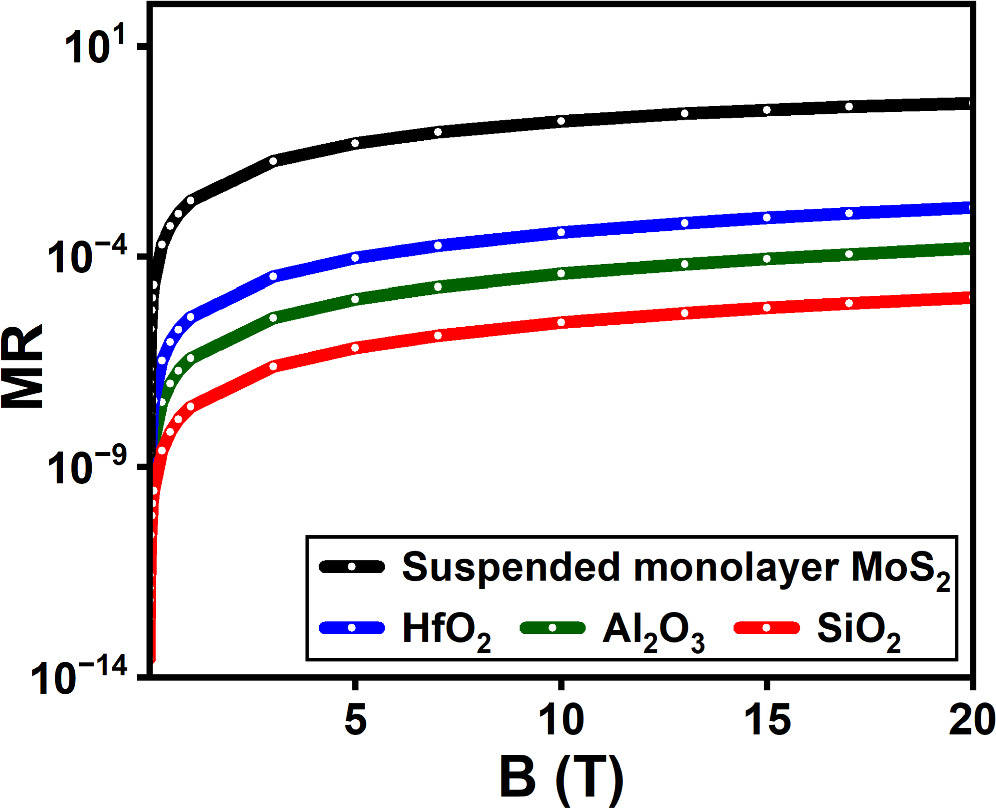Magneto-transport in the monolayer MoS2 material system for high ...