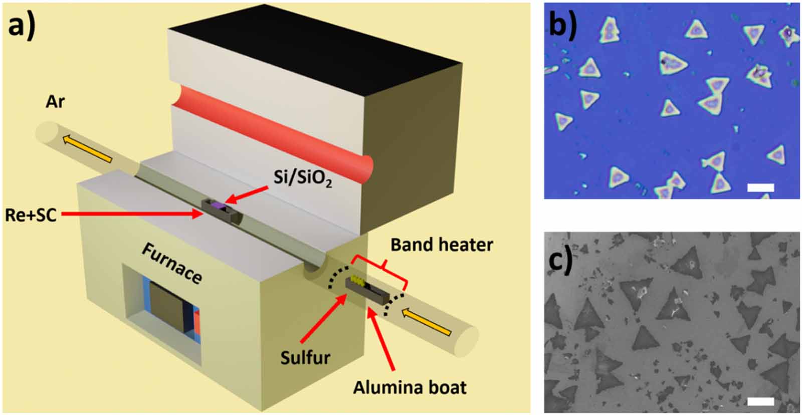 Improving the coverage area and flake size of ReS2 through machine ...