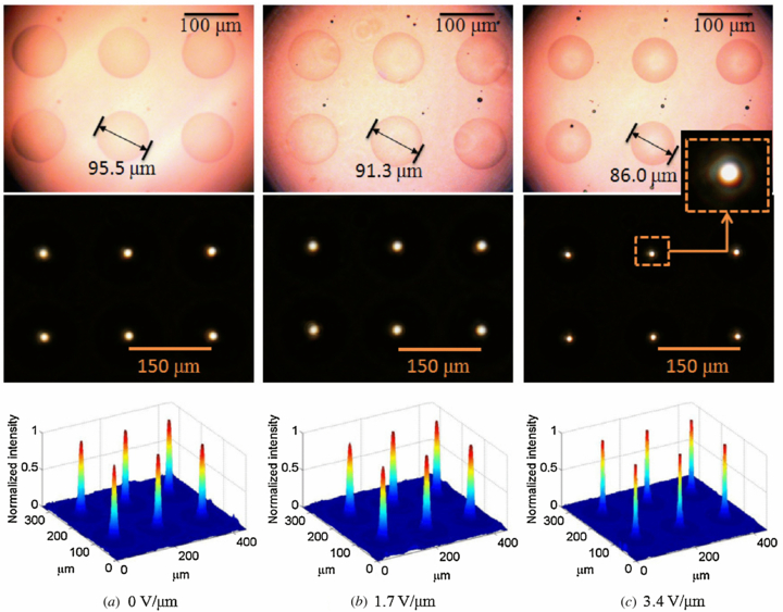 Fabrication of a transparent and self-assembled microlens array using ...