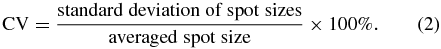 Equation (2)
