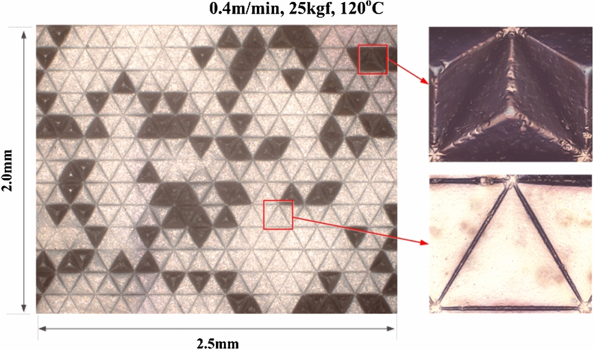 Experimental investigation on the large-area fabrication of micro ...