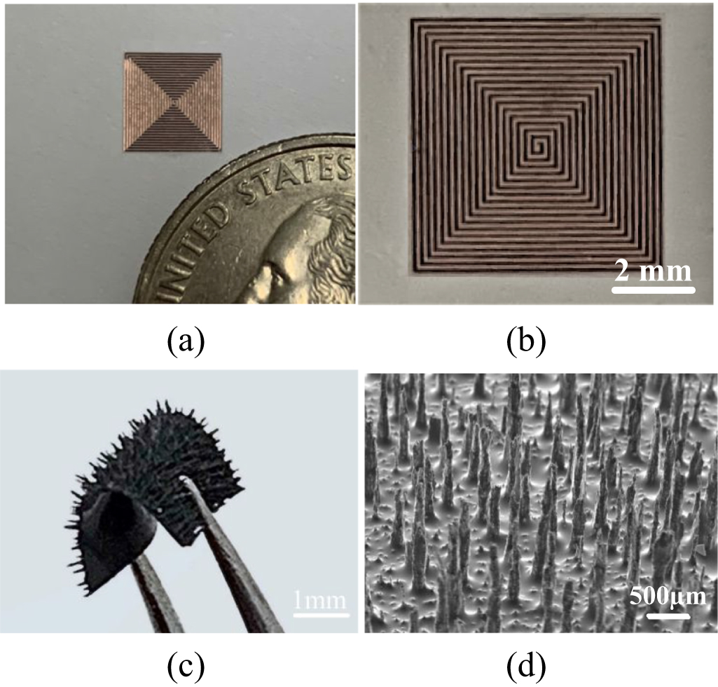 A wireless passive pressure sensor using microstructured ferromagnetic ...