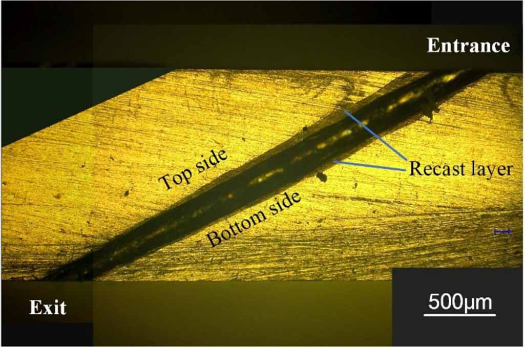 Removal of recast layer in the laser drilled film cooling holes by a ...