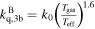 ${k}_{{\rm{q}},3{\rm{b}}}^{{\rm{B}}}={k}_{0}{\left(\tfrac{{T}_{\mathrm{gas}}}{{T}_{\mathrm{eff}}}\right)}^{1.6}$