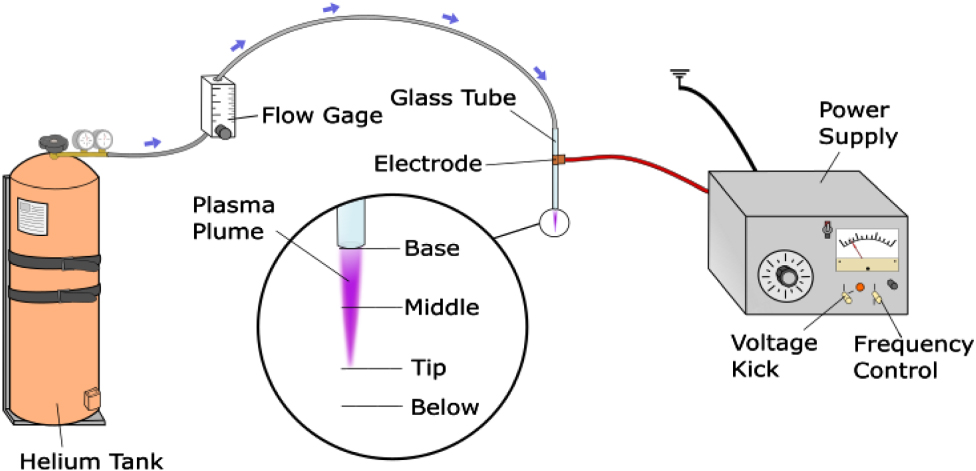 Investigation of a helium tubular cold atmospheric pressure plasma ...
