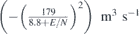 $\left(-{\left(\frac{179}{8.8+E/N}\right)}^{2}\right)\enspace {\mathrm{m}}^{3}\enspace {\mathrm{s}}^{-1}$