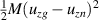 $\frac{1}{2}M(u_{zg}-u_{zn})^2$