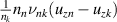 $\frac{1}{n_k}n_n\nu_{nk}(u_{zn}-u_{zk})$