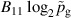 $B_{11}\,\log_{2}\tilde{p}_\textrm{g}$