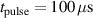 $t_\textrm{pulse} = {100}\,\mu{\textrm{s}}$
