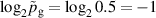 $\log_2\tilde{p}_\textrm{g} = \log_2 0.5 = -1$