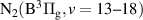 $\mathrm{N}_2(\mathrm{B}^3\Pi_\mathrm{g}, v = 13\textrm{-}18)$