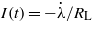 $I(t)=-\dot {\lambda }/{R}_{\mathrm{L}}$