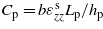 ${C}_{\mathrm{p}}=b{\varepsilon }_{z z}^{\mathrm{s}}{L}_{\mathrm{p}}/{h}_{\mathrm{p}}$