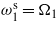 ${\omega }_{1}^{\mathrm{s}}={\Omega }_{1}$
