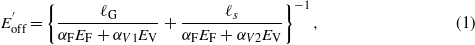Equation (1)