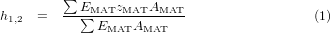 Equation (1)