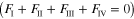 $\left( {{F}_{{\rm I}}}+{{F}_{{\rm II}}}+{{F}_{{\rm III}}}+{{F}_{{\rm IV}}}=0 \right)$