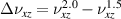 $\Delta {\nu _{xz}} = \nu _{xz}^{2.0} - \nu _{xz}^{1.5}$