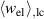 $\langle w_{\mathrm{el}}\rangle_{\mathrm{,lc}}$