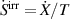 $\dot{S}^{\mathrm{irr}} = \dot{X} / T$