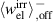 $\langle w_{\mathrm{el}}^{\mathrm{irr}} \rangle_{\mathrm{,off}}^{-}$