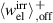 $\langle w_{\mathrm{el}}^{\mathrm{irr}} \rangle_{\mathrm{,off}}^{+}$