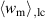 $\langle w_{\mathrm{m}}\rangle_{,\mathrm{lc}}$
